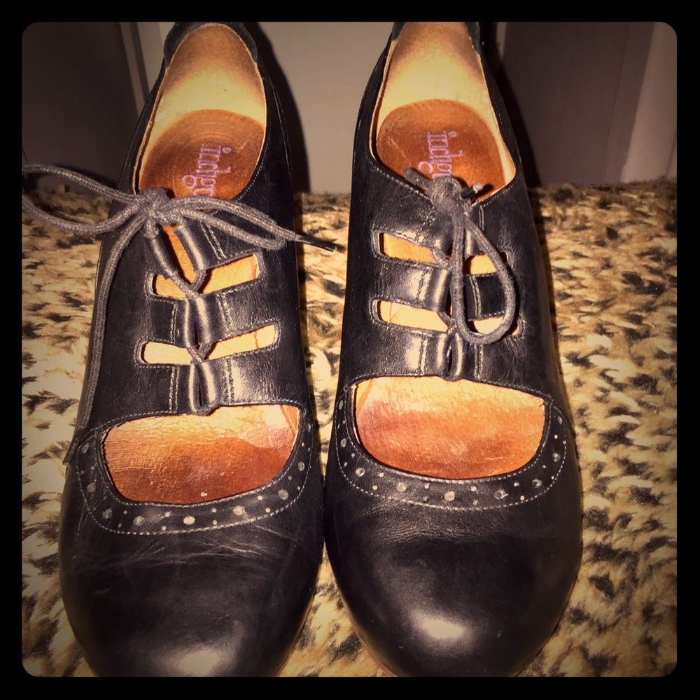 Leather heels